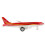Alloy Pull-Back-Flugzeugmodell - Rot, 18,5 cm, mit Licht & Musik 2