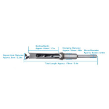 1/4in High Speed Steel Woodworking Square Hole Drill Bit Multi-Function Tool