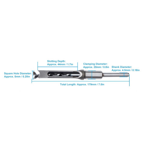 1/4in High Speed Steel Woodworking Square Hole Drill Bit Multi-Function Tool