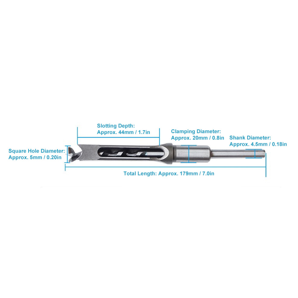 1/4In High Speed Steel Woodworking Square Hole Drill Bit Multi-Function Tool 4951392450088