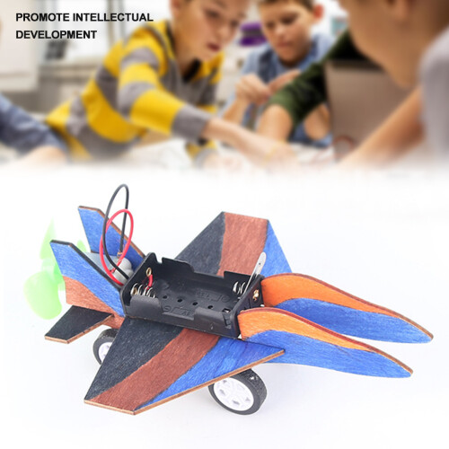 DIY Wood Electric Airplane Model Kit for Students Science Experiment
