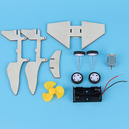 DIY Wood Electric Airplane Model Kit for Students Science Experiment 2