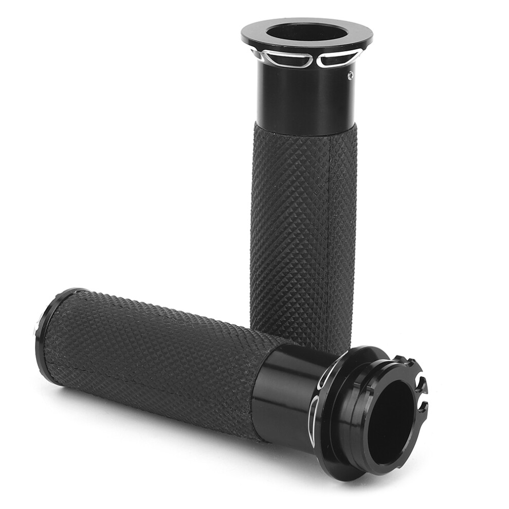 Motorcycle Handlebar Grips 25Mm/1In Aluminum Rubber Fit Touring 96-07 8391392451177