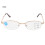 Unisex Multifocal Presbyopic Glasses +350 Gold Frame Blue Light Blocking 13