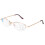 Unisex Multifocal Progressive Reading Glasses +150 Blue Light Blocking Gold Frame 11
