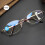 Unisex Multifocal Presbyopic Glasses +350 Gold Frame Blue Light Blocking 14
