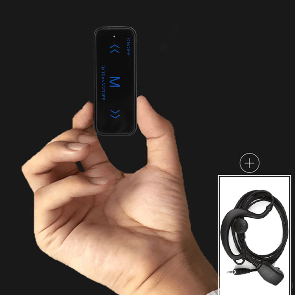 2 Pcs Mini Walkie Talkie Intercom 1-3Km, Abs, 65X26x14mm 9381392452273