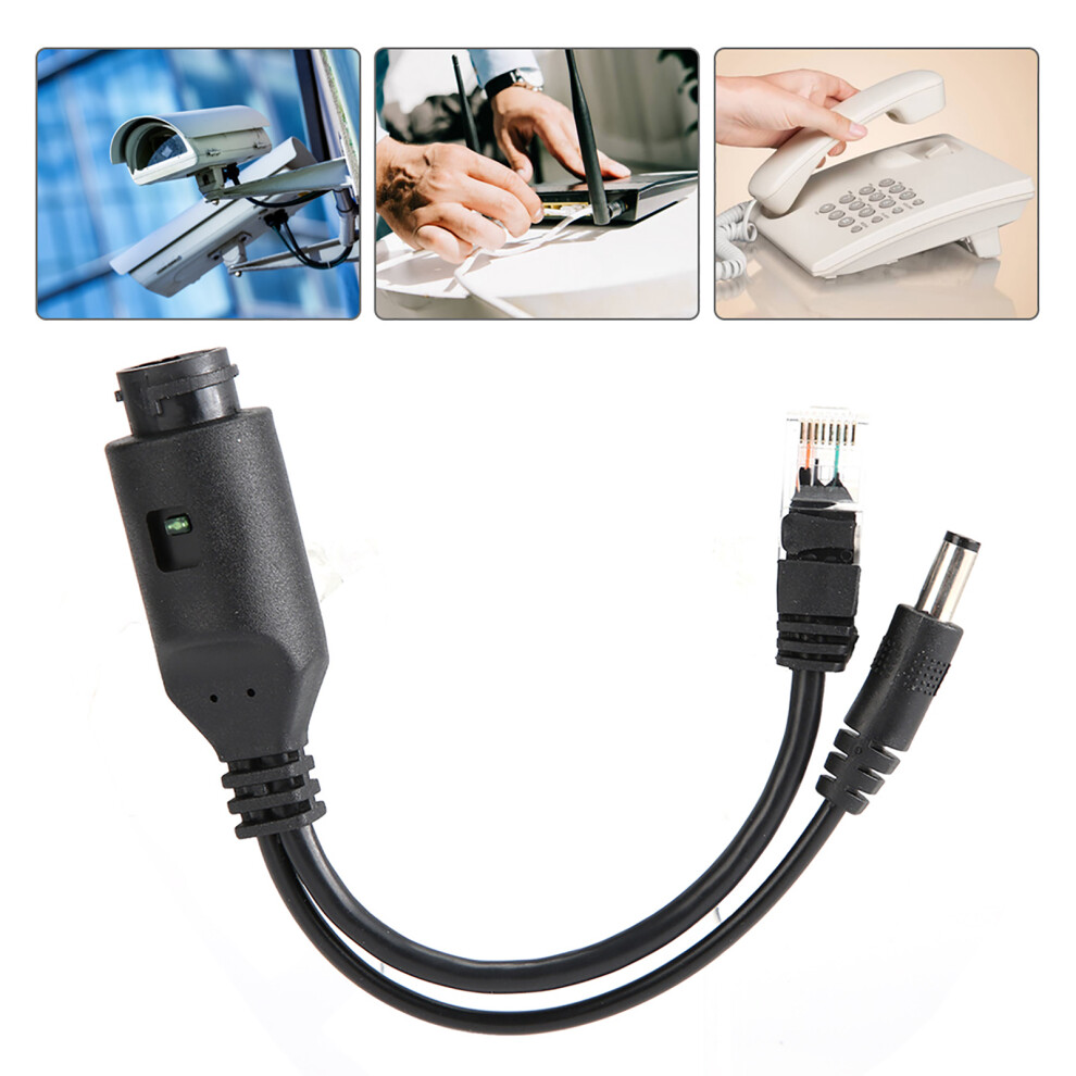 24V Waterproof Ip Camera Poe Splitter Adapter, Black 7901392452473