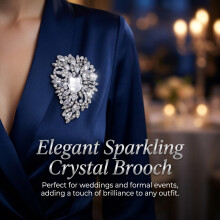 (B312 A) Rhinestone Brooch, Zinc Alloy, Fashion Accessory