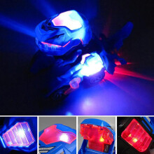 Electric Dinosaur Car Toy, Lights, Sounds, Auto-Transform, Red, Kid Gift
