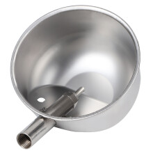Round Stainless Steel Pig Drinking Bowl, 21cm, Automatic Feed & Water