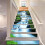 6pcs Waterproof Waterfall Pattern Stair Stickers PVC 18x100cm 1