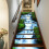 6pcs Waterproof Waterfall Pattern Stair Stickers PVC 18x100cm 3