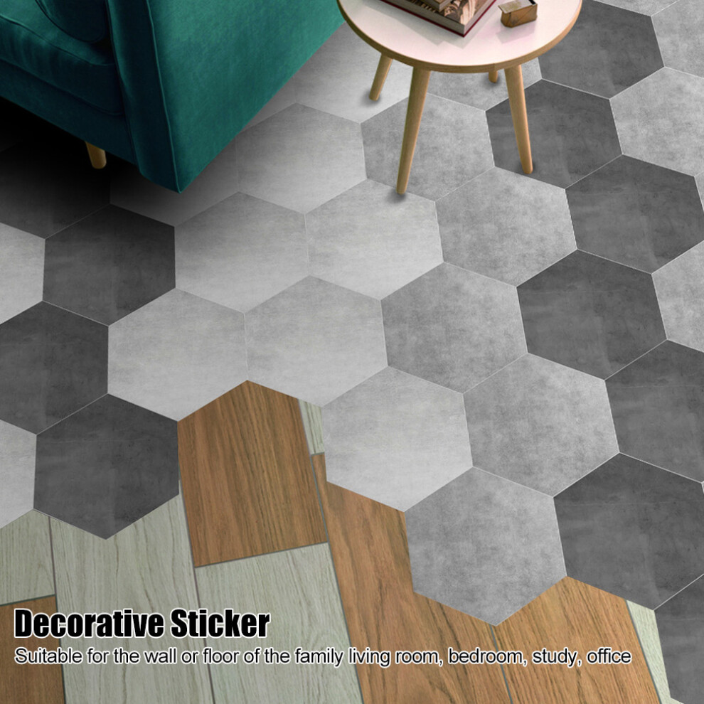 Ceramic Tile Stickers 10Pcs Waterproof Non-Slip Hexagon Decals For Wall & Floor 8471392456386