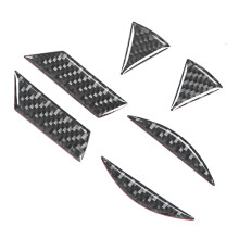 6Pcs Carbon Fiber Rear Sign Sticker Set for VW Touareg 2011-2018
