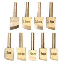 9 Pcs Leather Edge Soldering Tips Brass Making Tool 1.0mm-9.0mm