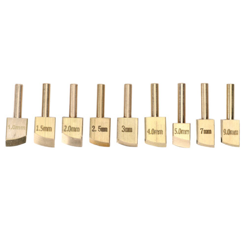 9 Pcs Leather Edge Soldering Tips Brass Making Tool 1.0mm-9.0mm 1