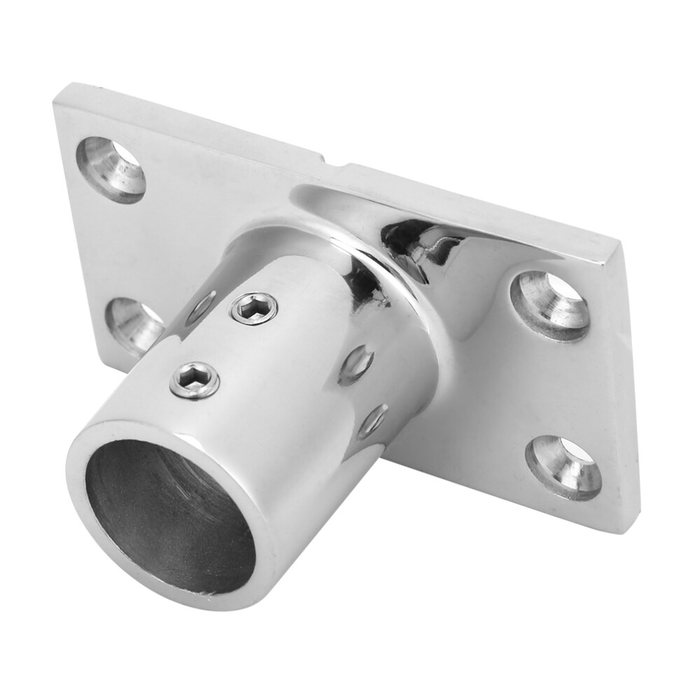 Stainless Steel 316 Boat Hand Rail Base 90 Degree Rectangular Marine Fitting 5011392456745