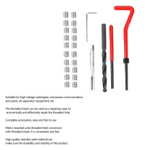 Thread Repair Kit 25Pcs Stainless Steel M7x1 Drill & Tap Insertion Tool