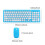 Wireless Keyboard Mouse Set for Notebook, 96 Keys, Pink/Blue 16