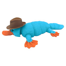 (Blue) 3D Articulated Platypus Toy for Desk & Shelf