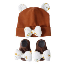 Sweet Baby Headwear Toddler Hat Socks Set Children-Coffee