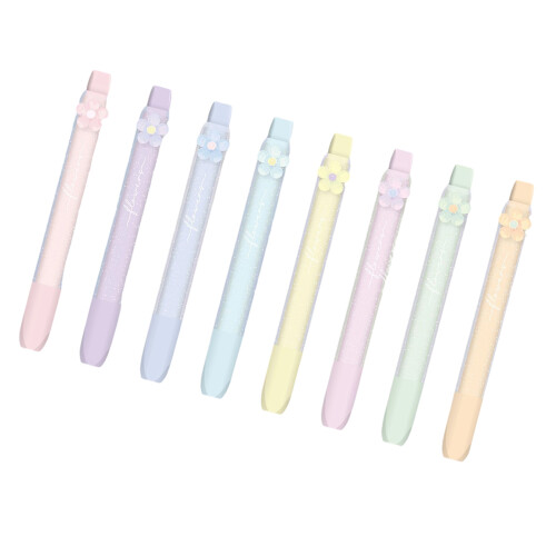 8Pcs Glittering Highlighter Marker Retractable Highlighter Pen