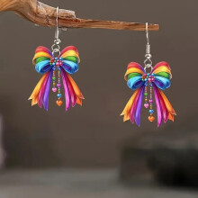 Elegant 2D Flat Bow Earrings for Women