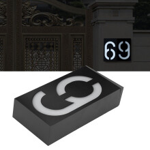Outdoor Solar LED Number Sign Light Model N766, IP55, 18x10x4cm