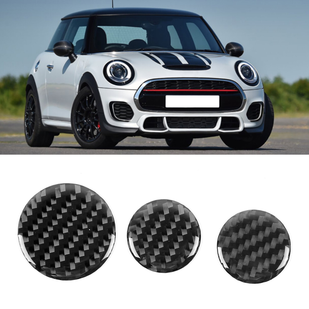 3Pcs Carbon Fiber Multimedia Knob Cover Trim For Mini F55 F56 Lhd 8471392463667