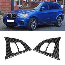 E70 X5 Carbon Fiber Steering Wheel Frame Cover Left Hand Drive Set