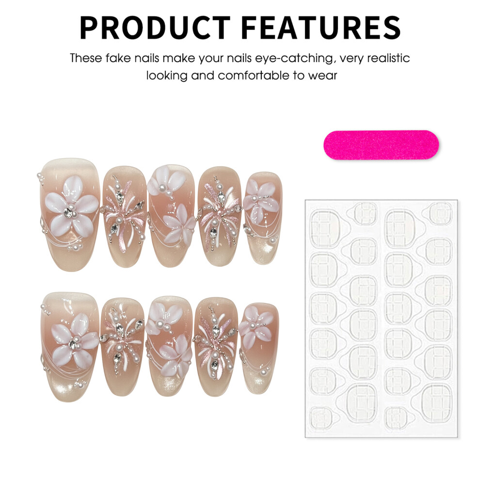 Dcph-Clothing (Xs) Starry Cat Eye Fake Nails, 10Pcs