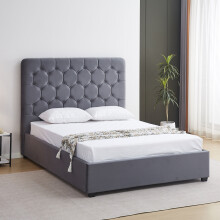 Madison 5ft Kingsize Bed - Grey Velvet Fabric