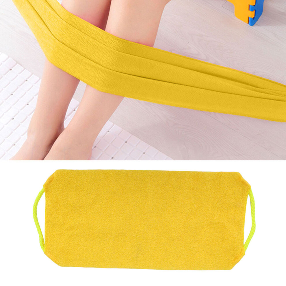 Yellow Exfoliating Rubbing Bath Towel For Body Spa & Massage