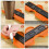 Multifunction 10in ABS Orange Irregular Contour Gauge Ruler with Lock 8