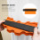 Multifunction 10in ABS Orange Irregular Contour Gauge Ruler with Lock 10