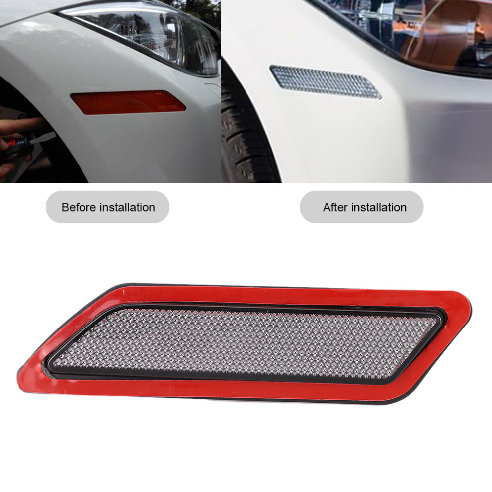 2Pcs Abs Front Bumper Reflector Side Marker For F30 F31 3-Series 2013-2015 Gray/Light 5051392719365