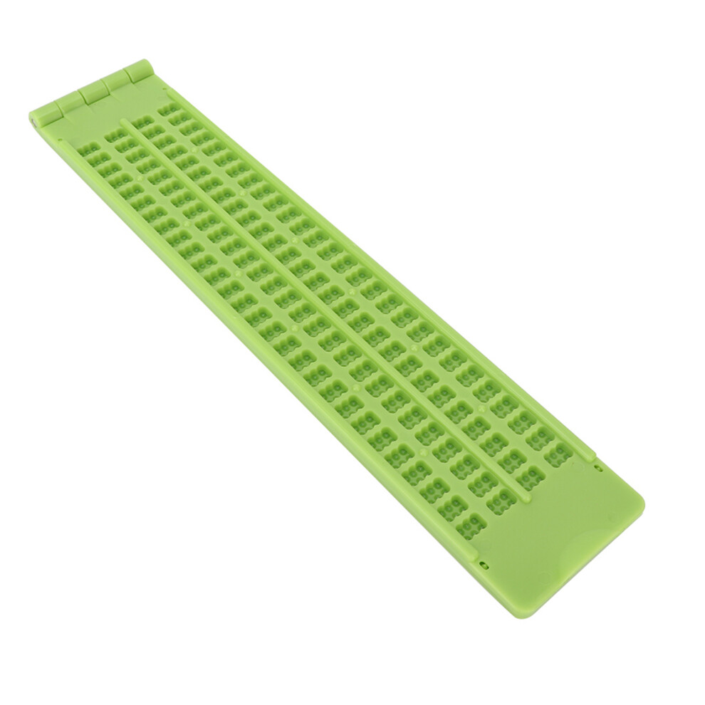 Portable 4 Lines 28 Cells Braille Writing Slate and Stylus Braille Learning Tool