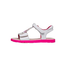 Sandales Cuir Geox J Joyfoot - Blanc - FluoFuchsia