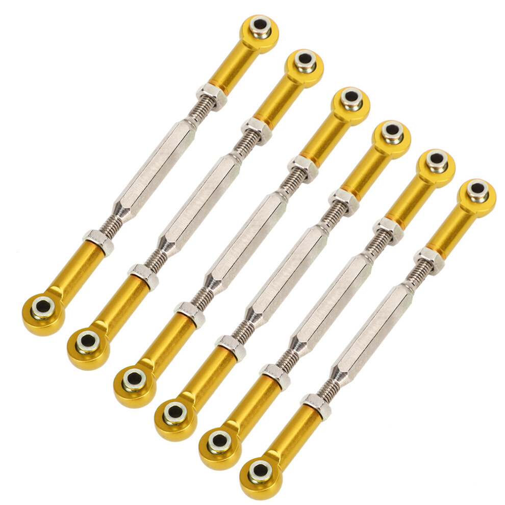 Aluminium 88Mm Adjustable Push Rods 6Pcs For Rc Car Model Linkage And Steering 4651392469454