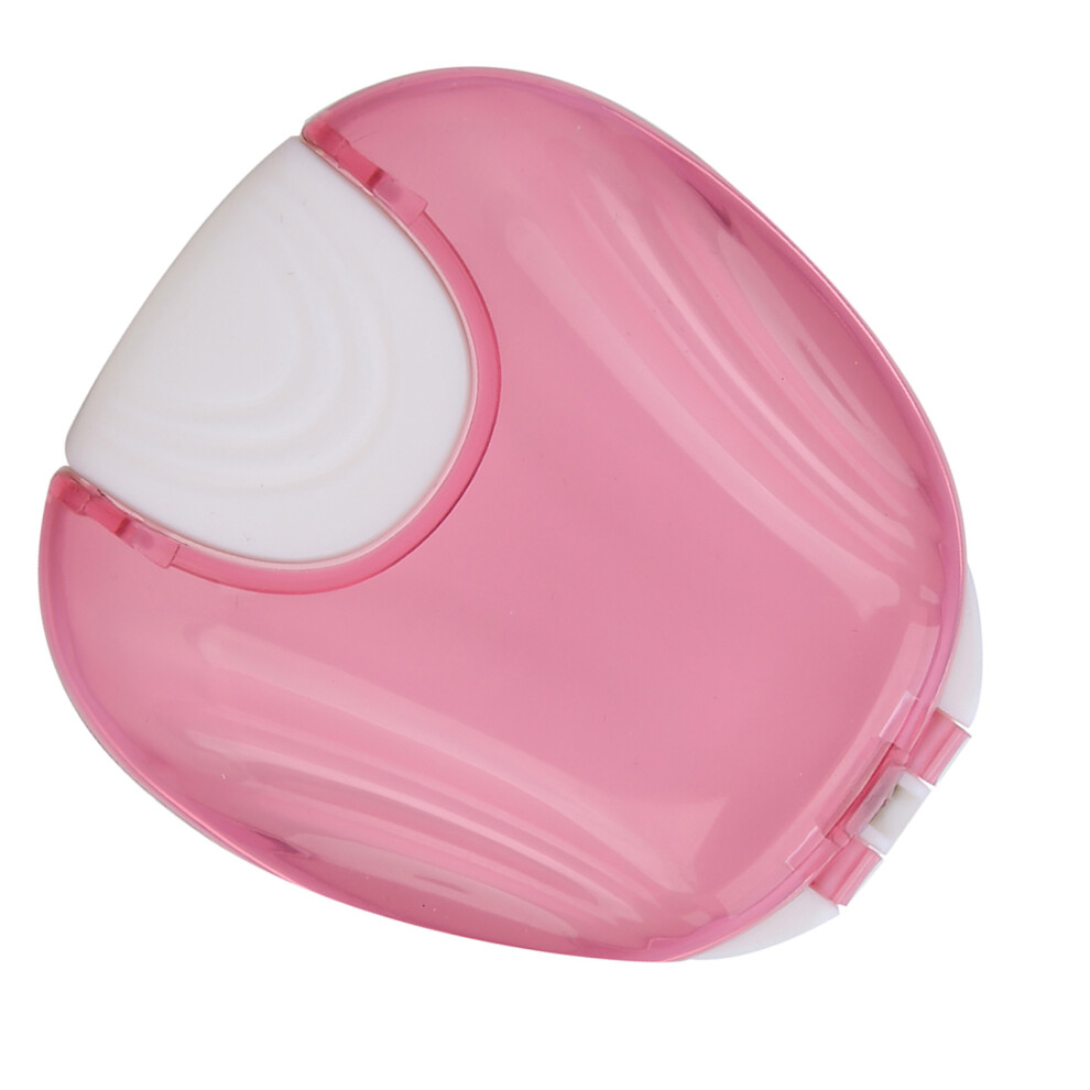 Pink Portable Orthodontic Retainer Case Waterproof Denture Storage Container
