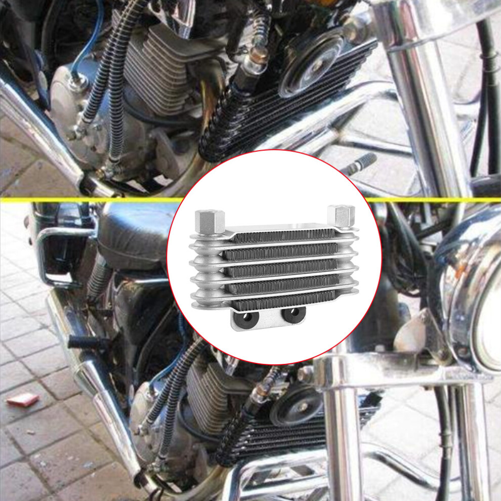 Aluminum Oil Cooler For 125Â250Cc Motorcycle Atv Dirt Bike Silver 4691392469702
