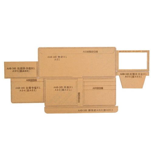 Acrylic Wallet Pattern Stencil for DIY Leather Crafts, 9x10.5cm