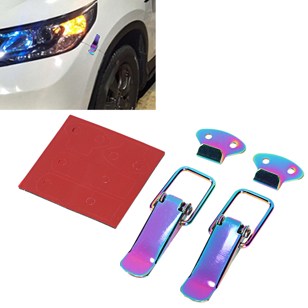 Iron Car Hood Lock Clip Universal Auto Fender Clamp 8Cm Purple 8701392469872