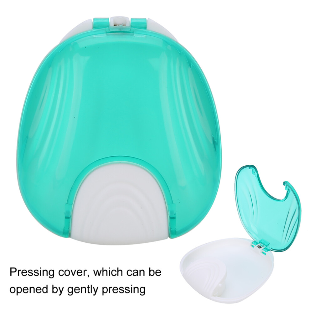 Blue Portable Orthodontic Retainer Case Waterproof Denture Storage Container