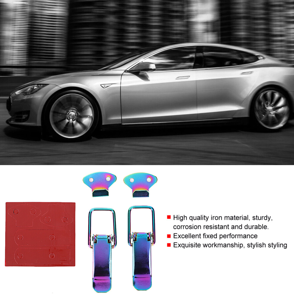 Car Hood Lock Clip Quick Latch Fender Clamp Purple 7790334876275