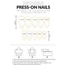 French White Tip Press-on Nails - Reusable & Charming