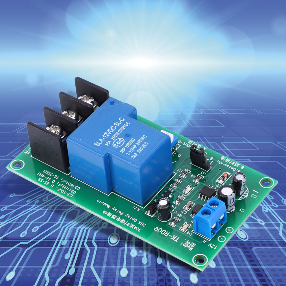 30A Dc 12V Delay Timer Relay Module 0.1-5S With Dual Modes 8401392722693