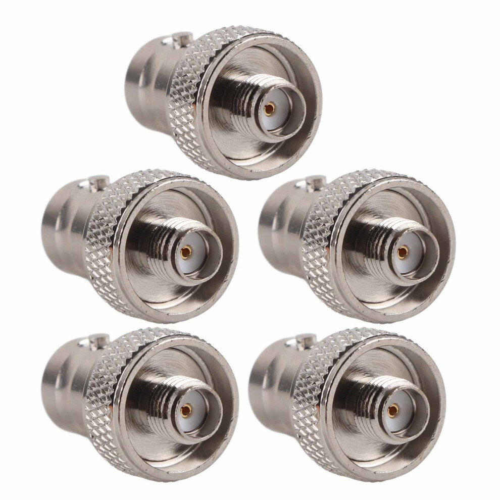 5 Pcs Coaxial Adapter Bnc Female To Sma Female Nickel Plated Brass 50Î© 4911392722783