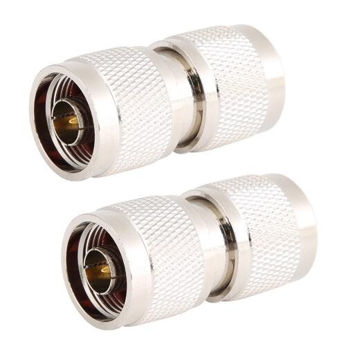 2er Set Messing N-Stecker auf Stecker, 50 Ohm 1